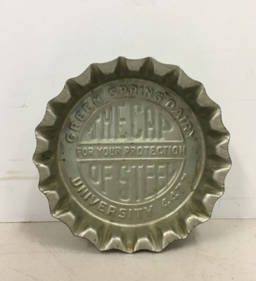 Rare Vintage Green Spring Dairy Baltimore MD Bottle Cap Ashtray Milk Advertising