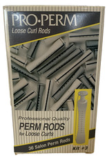Pro-Perm Rods Loose Curls Profesional Quality 36 Salon Curl Rods Open box