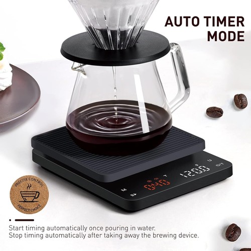 BAGAIL Digital Coffee Scale with Timer, 0.1g High Precision Electronic Kitchen - Picture 5 of 7