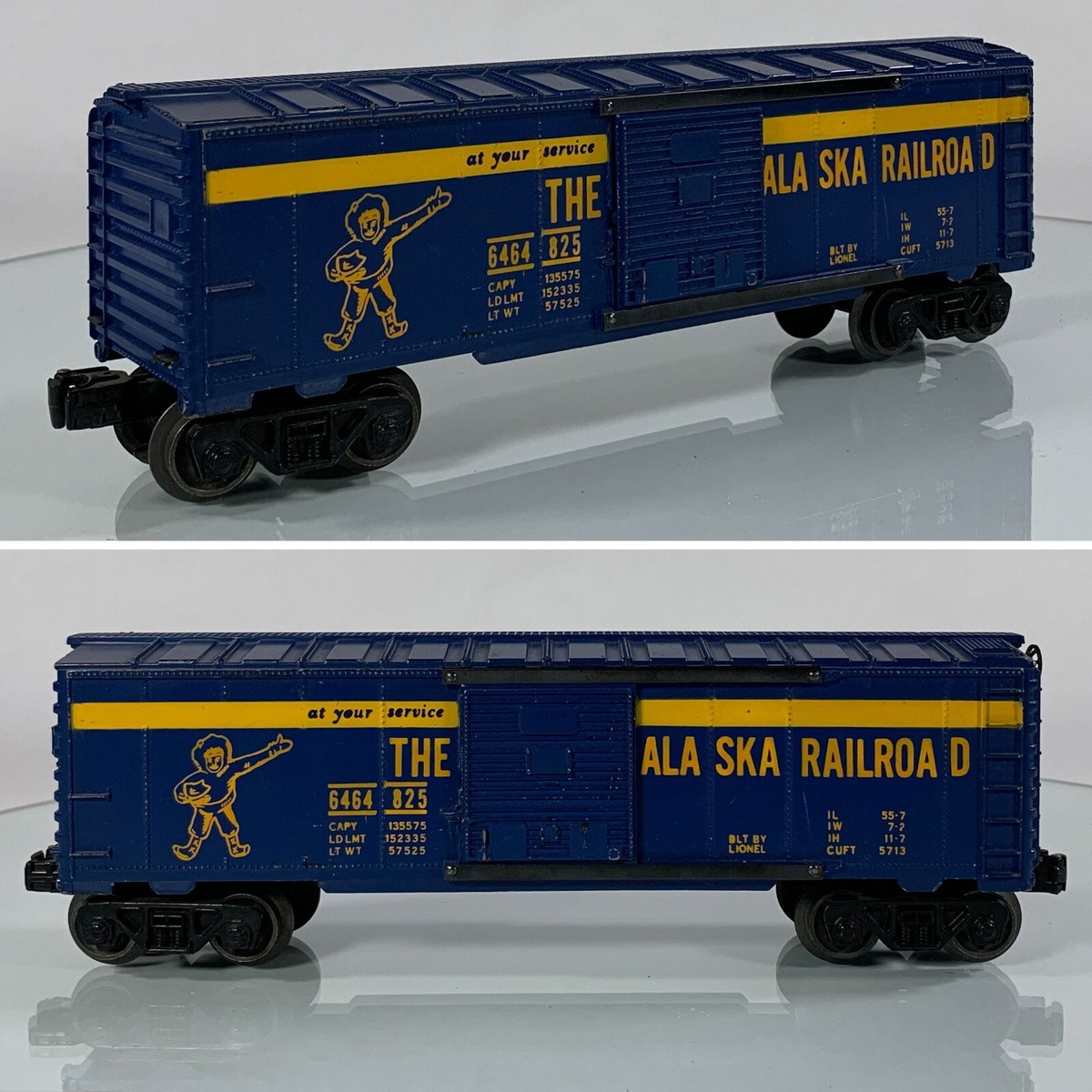 LIONEL O GAUGE 1959-60 Postwar 6464-825 Alaska Railroad Boxcar