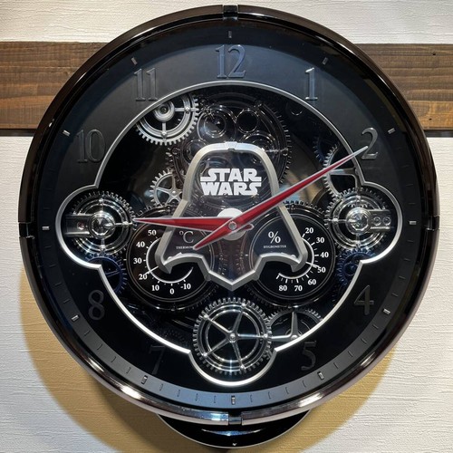 Star Wars Darth Vader Karakuri Wall Clock LTD Swarovski Elements decoration USED