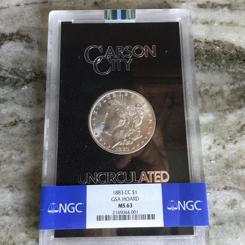 1883-CC Morgan Silver Dollar GSA Hoard MS63 NGC