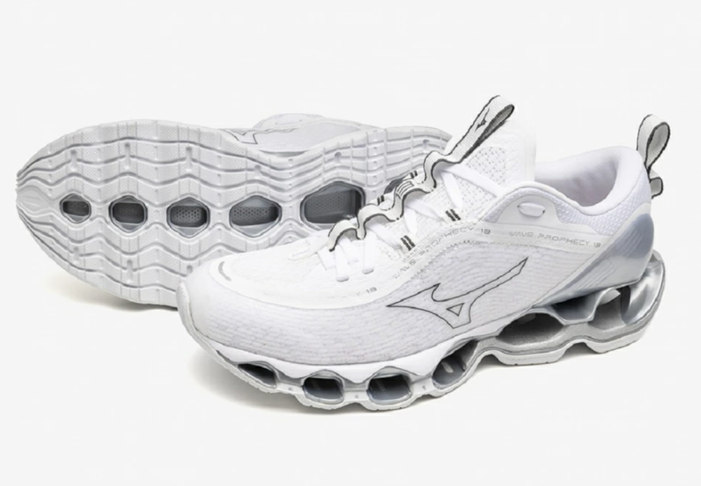 MIZUNO Running S Wave Prophecy 13 J1GC2451 31 White Black Width 2E
