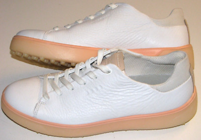 Ecco Tray DriTan HydroMax Waterproof Leather Golf Shoes sz 8M, 39 Euro