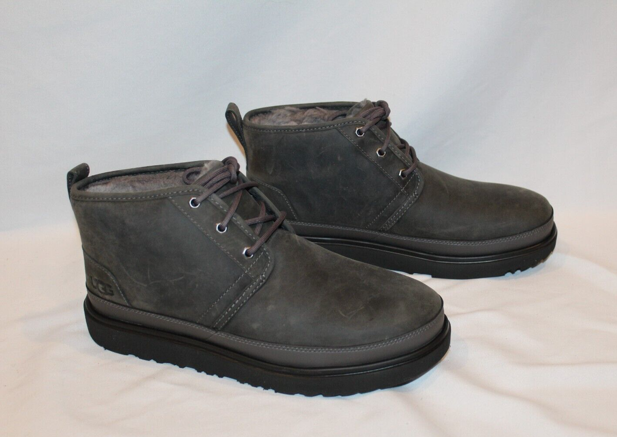 NIB UGG MEN\'S NEUMEL LEATHER ERA SHEARLING LINED CHUKKA BOOTS BLACK 15 UGG® Neumel Era Chukka Boot (Men) | Nordstrom main image 4