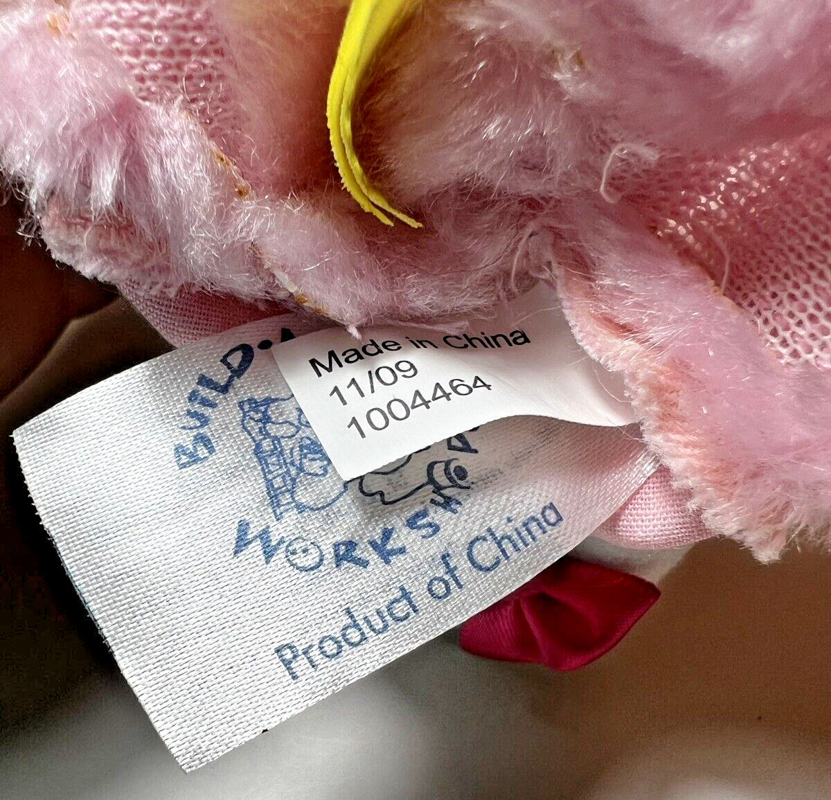 SAOLA 2009 Build a Bear Hello Kitty pantofola di ricambio rosa chiaro SOLO UNA PANTOFOLA