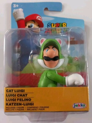 Nintendo Super Mario Cat Katzen Luigi Figur 6cm Jakks Neu und OVP