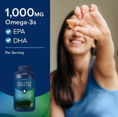 Sale 2x GNC Triple Strength Fish Oil 1000mg EPA/DHA Omega-3s *60ct *(Exp.06/25)* - Picture 3 of 9
