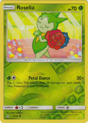 POKEMON CARD REVERSE HOLO ROSELIA 4/156 NO 315 THORN POKEMON TCG CCG