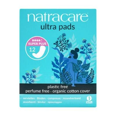 Natracare Bio Cotton Ultra Pads 12 Super Plus Flow