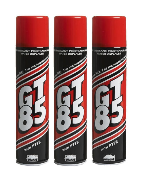 3 x GT85 SPRAY LUBE PTFE LUBRICANT PENETRATOR WATER DISPLACER CORROSION 400ML