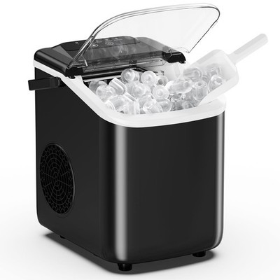 Fast Ice Maker 9 Balls 6-8 Min Portable w/ Basket Spoon