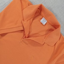 Brooks Brothers Performance Polo Shirt Orange Slim Fit Sz M Golf Prep Regal