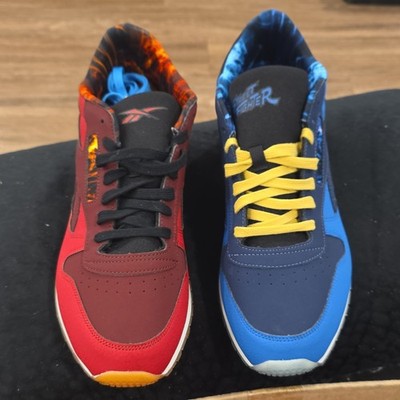 Reebok Street Fighter Classic Gill Red Blue Black Men's Athletic Sneakers GY0075