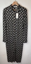 New Tory Burch Silk Printed Polo Dress With Belt Women’s Size XL