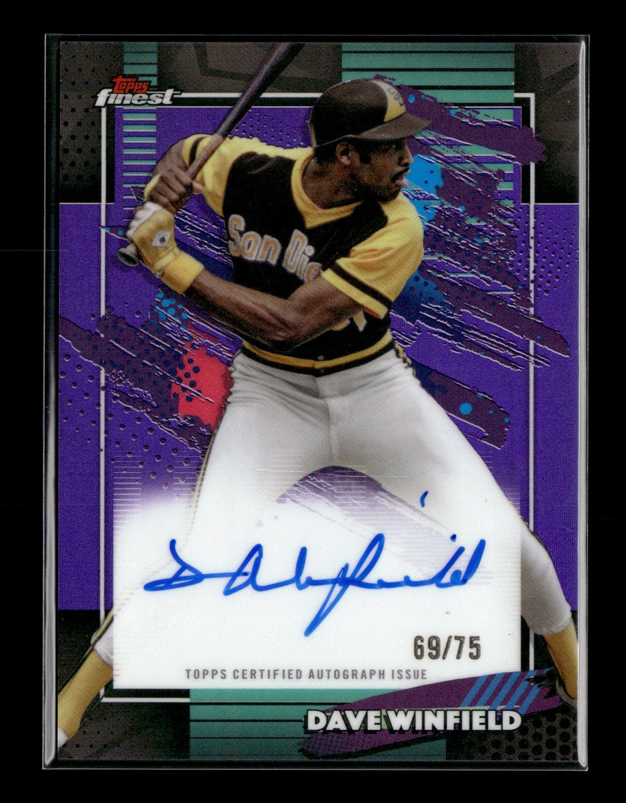 Dave Winfield 2026 Finest Finest Autographs Purple Refractor /75 #FA-DW SN, HOF