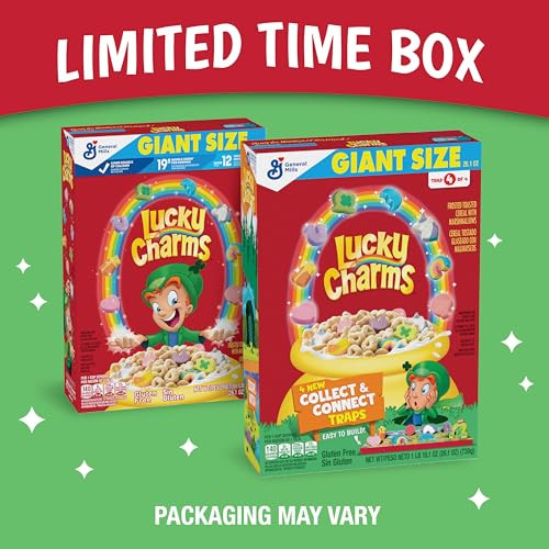 Cereal para desayuno sin gluten Lucky Charms con malvaviscos caja de 26,1 onzas - Imagen 2 de 12