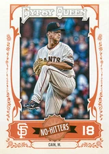 2013 Topps Gypsy Queen No Hitters #MC Matt Cain - BB