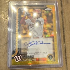 2025 Topps Gilded Chrome Gold Autographs Dylan Crews 75/75 Nationals