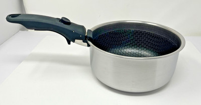 2 Quart Stainless Steel Saucepan with removable handle, Nonstick Ceramic
