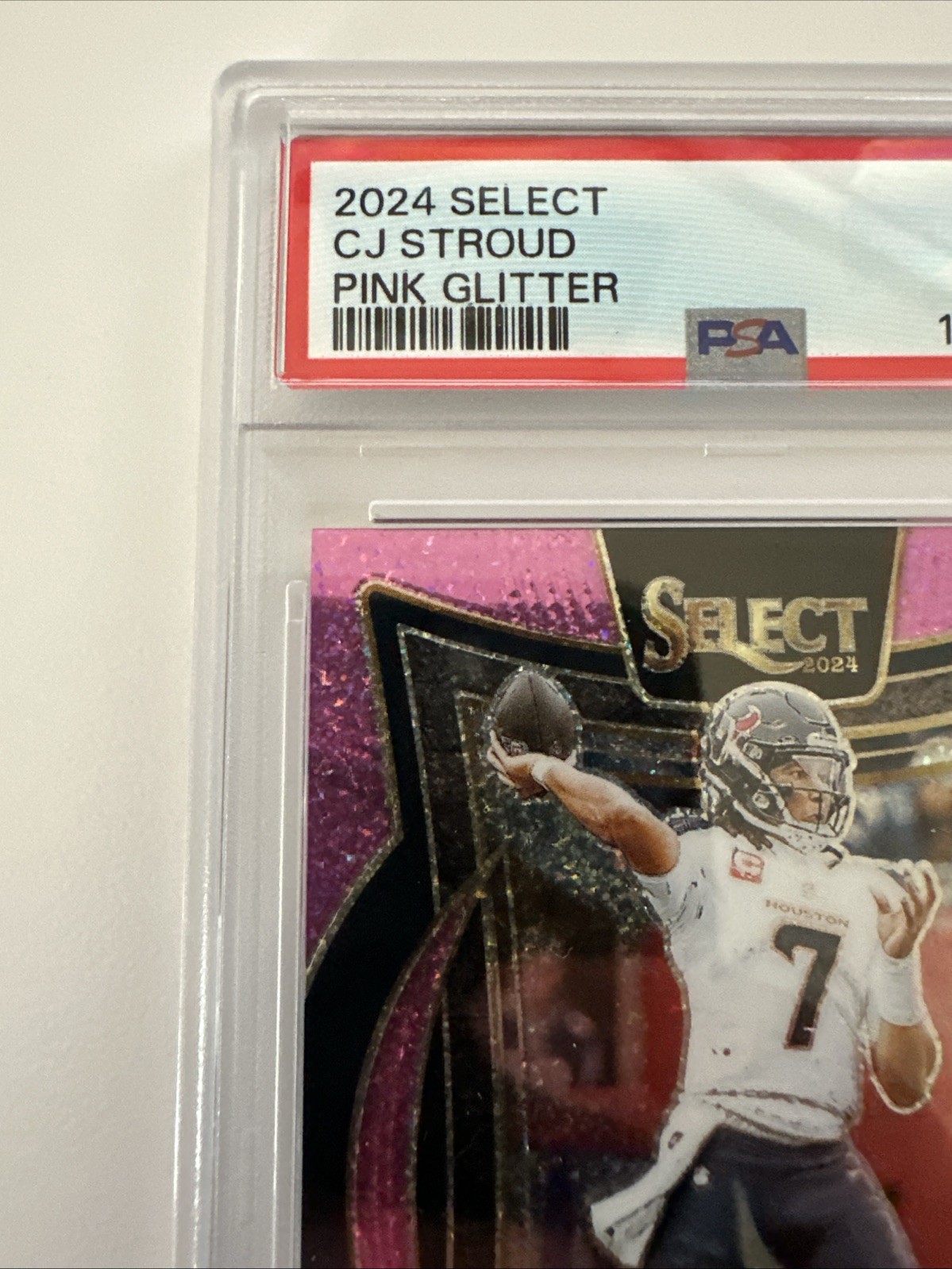 2024 Select CJ Stroud #42 Pink Glitter 13 /15 PSA 9 view 5