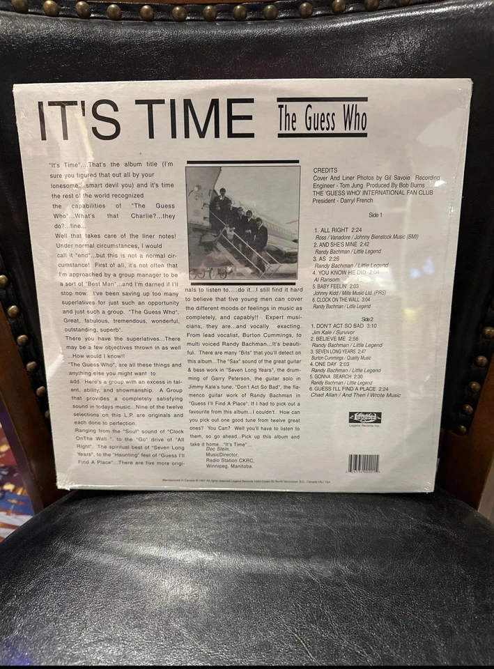 The Guess Who - It's Time Sealed Vinyl LP - Rare Green Color Disk [1997] LP-003 — 第 2/4 张图片