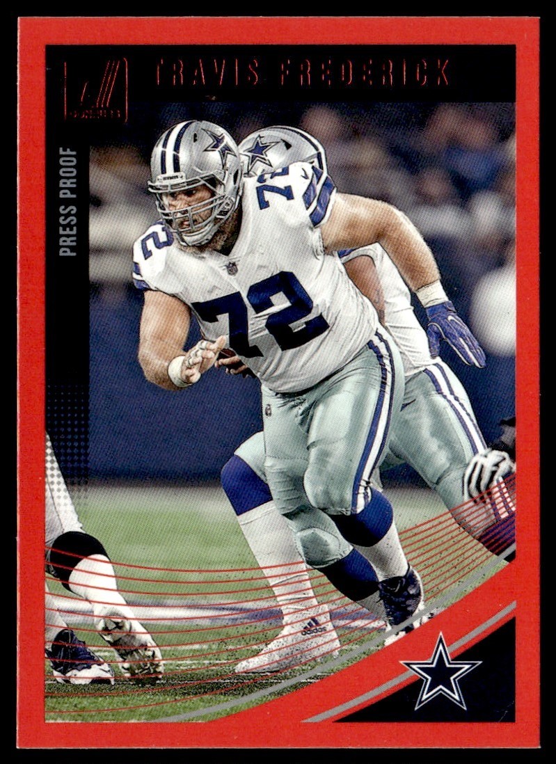 2018 Donruss Press Proof Red Travis Frederick Dallas Cowboys #82