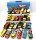 Vintage Matchbox Lesney Diecast Truck Lot 24 Vehicles w/ Hot Wheels Carry Case