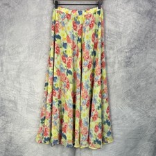 vtg y2k Floral Maxi Skirt sz L cottagecore practical magic fairycore whimsical