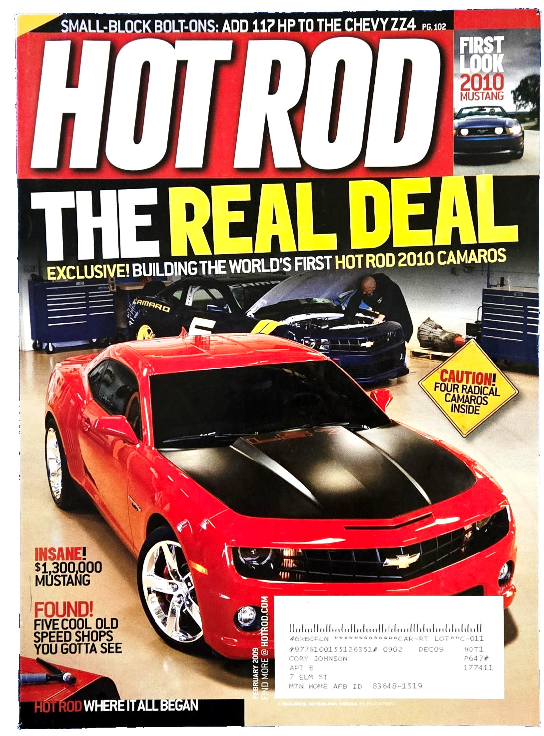 Hot Rod: The Real Deal Building The First 2010 Camaro February 2009 Magazine