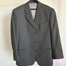 Jhane Barnes USA Made 38R Brown Fleck 100% Wool Mens Coat Jacket