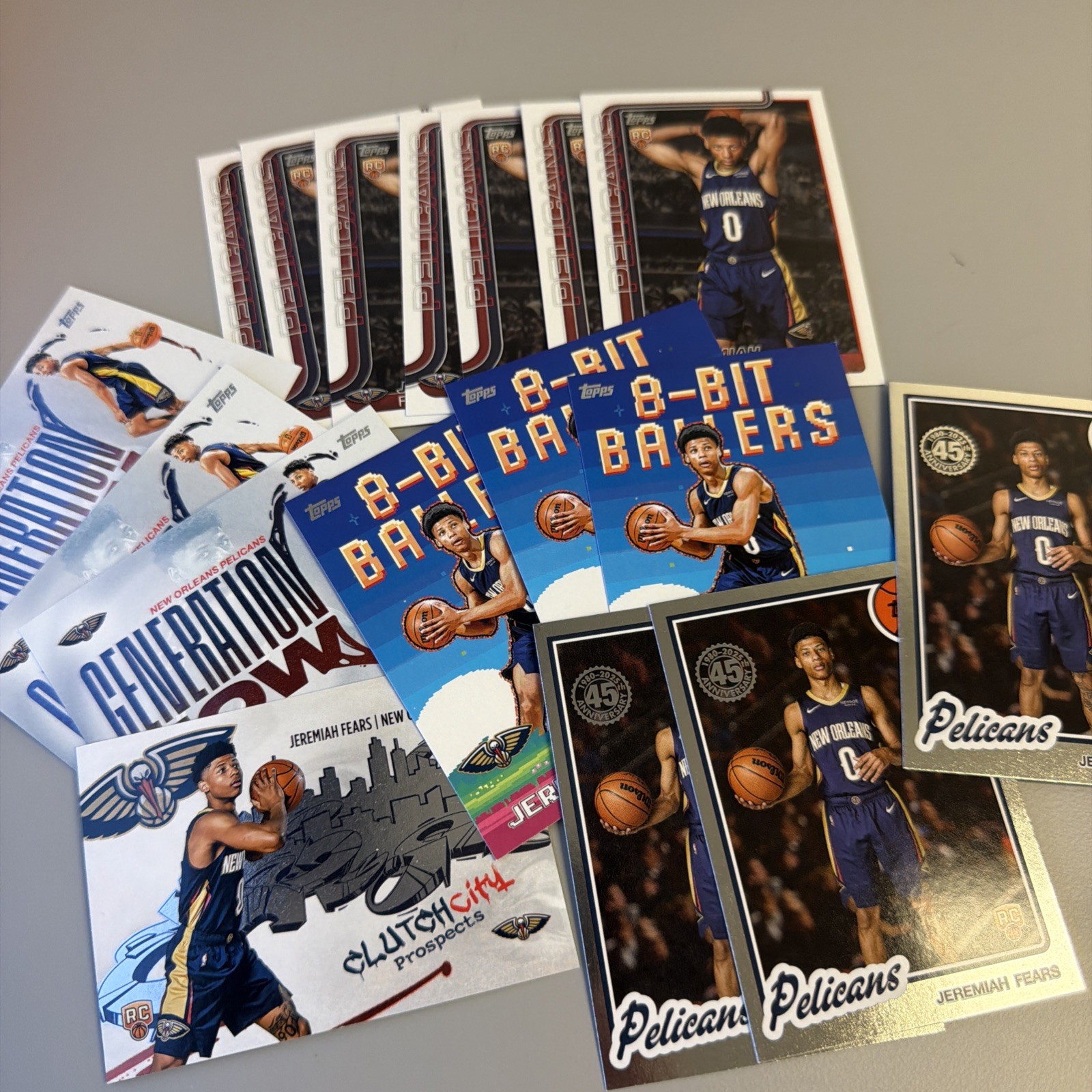 2025-26 Topps Jeremiah Fears Rookie 17+ Cards Generation Now, Clutch City, L27