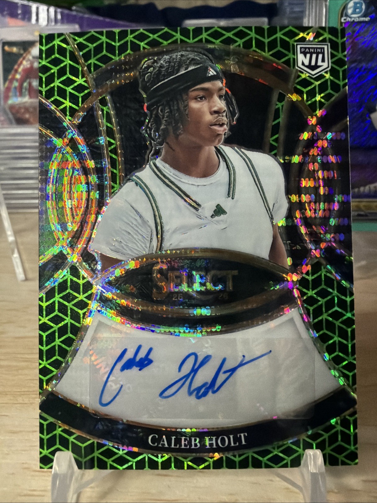 2025-26 Select FOTL Caleb Holt /05 Green Spectris Autograph Rookie RC Auto SSP