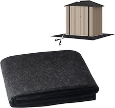 Outdoor Storage Shed Floor Mat, Waterproof Dustproof Anti-Slip Pad, Black Felt 