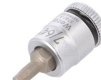 "Socket: Hex Key-Bit; Inch,Hex Plus; HEX 7/64\"; 1/4 - WERA.05003382001 | EU Stock"