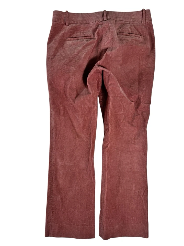 Pantalones de vestir J.Crew rosa frente plano pierna recta pana para mujer talla 2 Foto 2 de 4