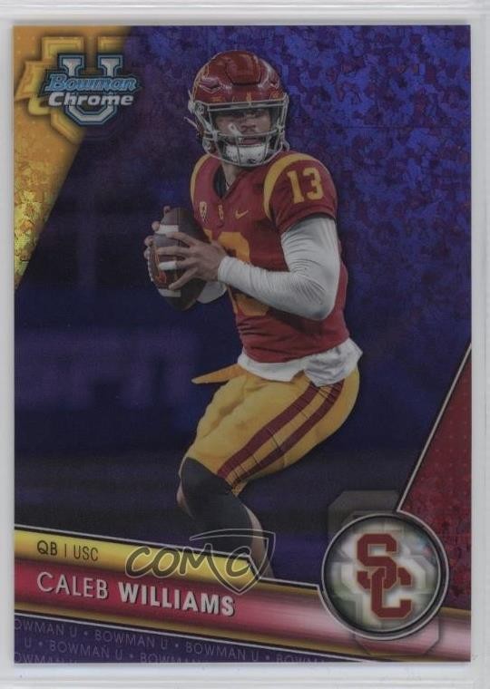 2023 Bowman U Chrome Purple Mini-Diamond Refractor /399 Caleb Williams #1 15ik