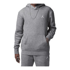 Jordan Big Kids' Brooklyn Fleece Pullover Hoodie Carbon Heather 