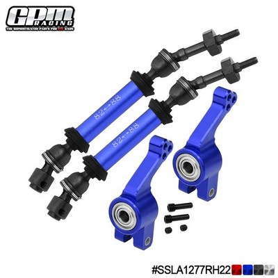 GPM Steel+Alloy Widen Rear CVD Drive Shaft & Knuckle Arm For TRAXXAS Slash 4x4