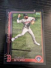 #'ed/74 🔥 TREVOR STORY SSP 2025 Topps Black Border Variation Red Sox #588