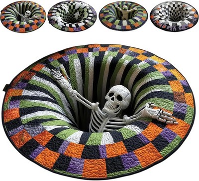 2027 Neue 3D-Halloween-Teppiche, 3D-Teppich mit optischer Täuschung