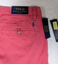 Polo Ralph Lauren Men's Classic Fit Pants 30x30 30 Light Red New Chino 85