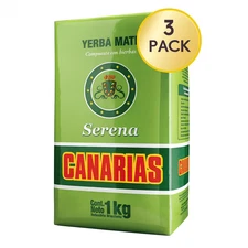 3 Pack Canarias Serena Yerba Mate 1kg Each Uruguay Brazil Herbal Blend 3kg Total