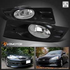 Fits 2006-2007 Honda Accord 2dr Coupe Clear Bumper Fog Lights Lampswitchwiring Fits 2006-2007 Honda Accord 2dr Coupe Clear Bumper Fog Lights Lampswitchwiring