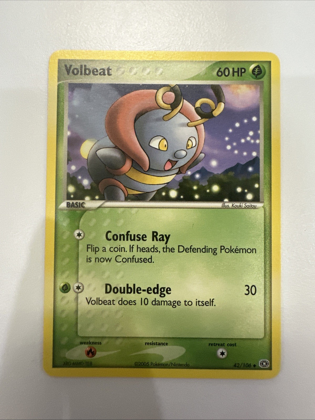 Pokemon EX Emerald Uncommon Card - Volbeat 42/106 Mint 136