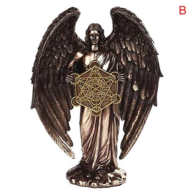 Engel Statue Metatron heilige Blume des Lebens geometrisch Resin Schutzfigur