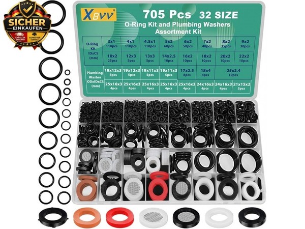 705 StüCk Dichtungsringe Sortiment SanitäR Dichtungen Set-image