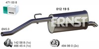 EndschalldäMpfer NachschalldäMpfer Ernst 012195 FüR Opel Corsa S07 X15 L08 L68