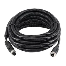 4 Pin Camera Cable with Corrugation Tube Cover, Aviation Extension, 4 5m/16ft