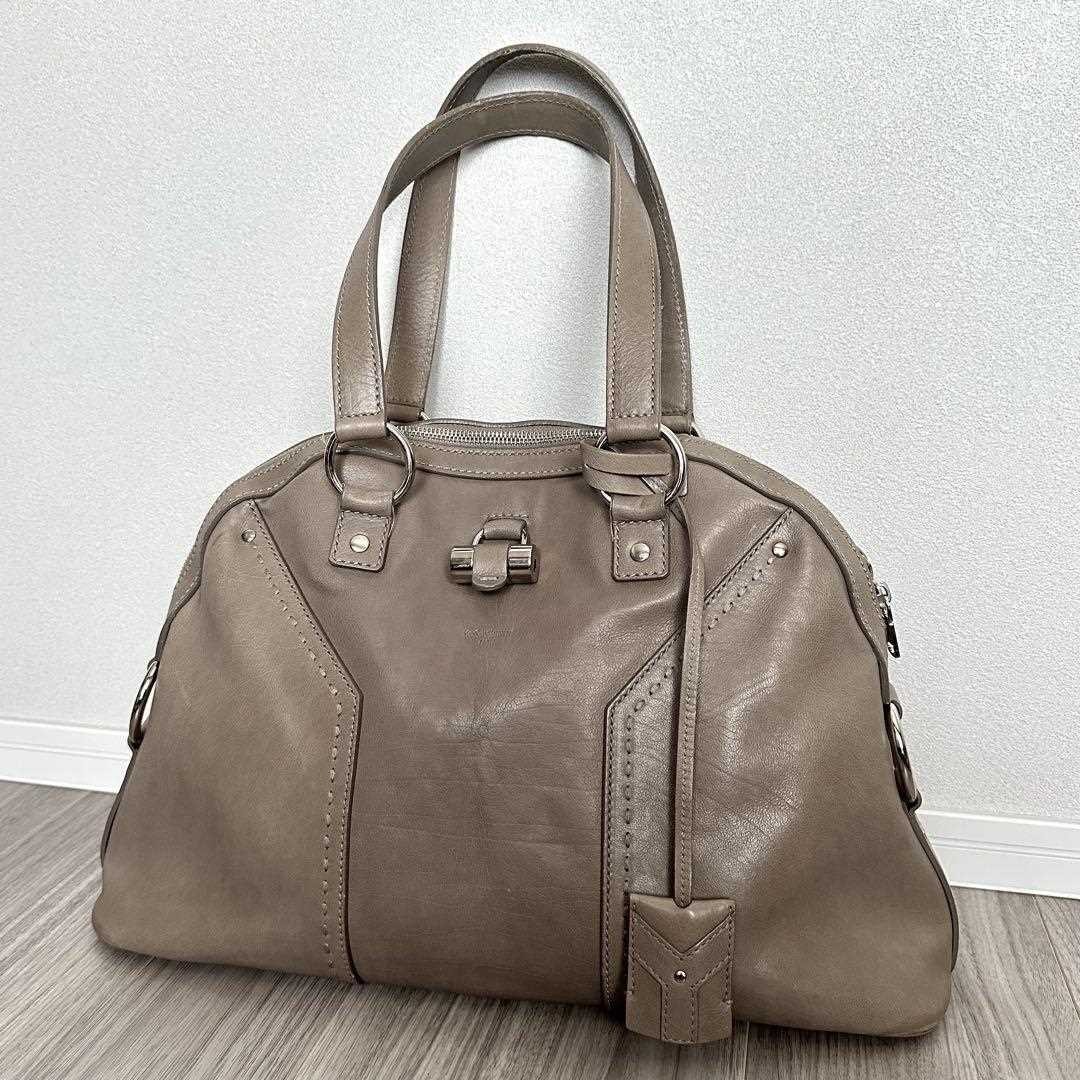 Borsa tote Yves Saint Laurent M borsetta pelle greige donna usata dal Giappone